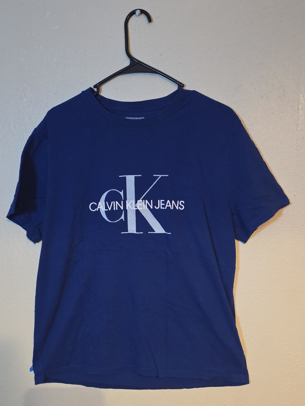 Calvin Klein Jeans Navy Blue CK Logo Short Sleeve Tee Sz L